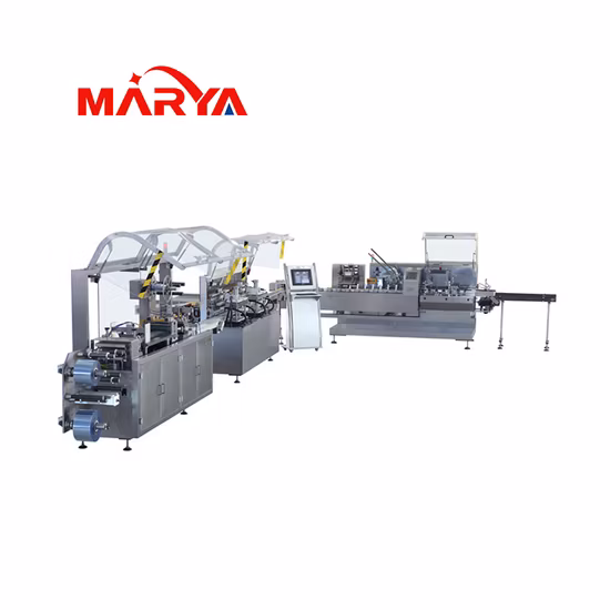  Marya 제약 제조업체는 완전 자동 10-50회/분입니다.  Alu PVC 포장 바이알 블리스 터 포장 기계